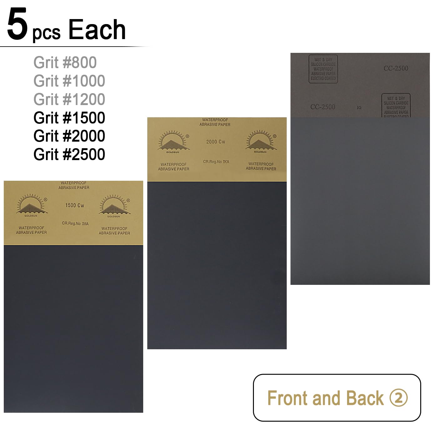 30 hojas de papel de lija de 9 x 11 pulgadas, 6 papeles de lija surtidos de grano 800 a 2500, almohadillas abrasivas de precisión fina para lijado automotriz, acabado de torneado de madera,