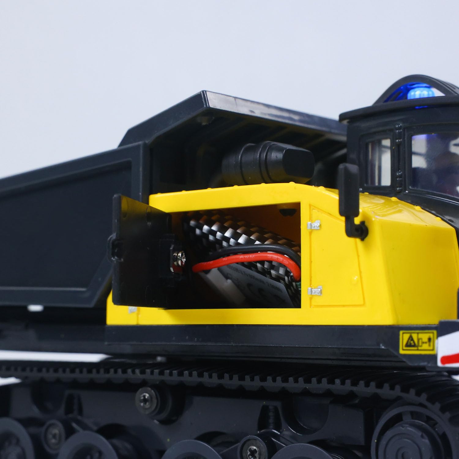 Toucan RC Hobby YG 1/50 T14R Leopard RTR Elektro-Fernsteuer-Kipplaster, Baumaschine, Raupen-Kipplaster, Modell aus Aluminiumlegierung, Ladefläche mit unbegrenzter Drehung nach Links und rechts