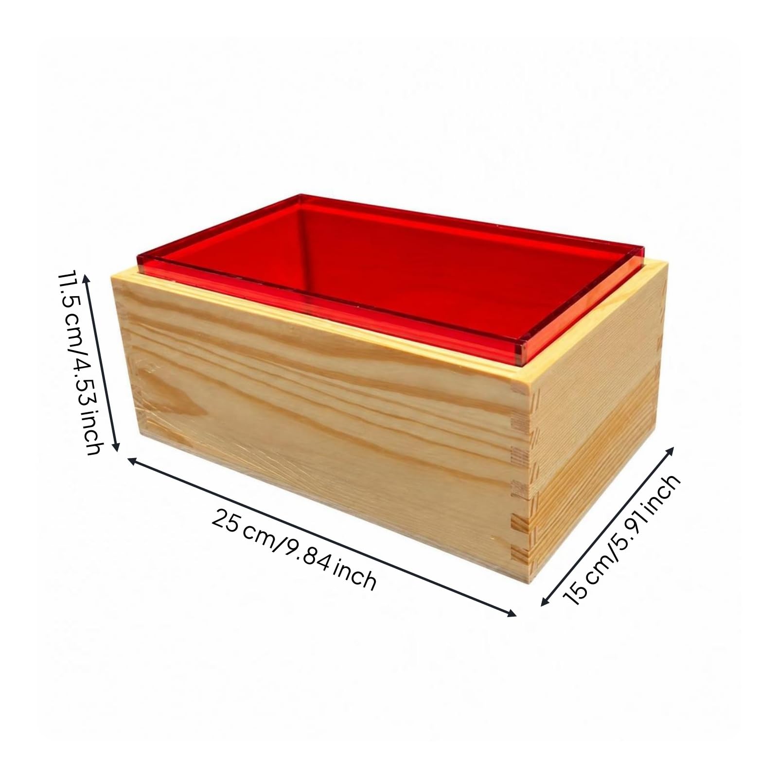 Caja Madera para Servir Cuadrada | Funcional, Bandeja con Bordes s, para recepciones, Restaurantes,