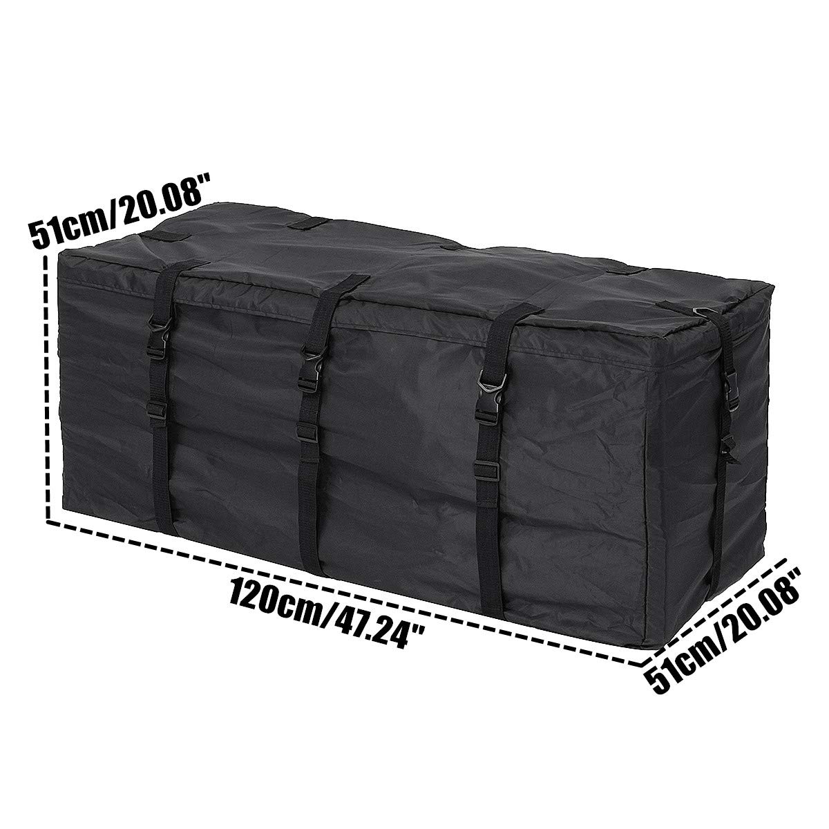 Coffre de Toit Voiture,Coffre de Toit Carte de Voiture Carrou Porte-bagagerie Cargagerie Voyage imperméable Oxford Tissu fourgonnette pour Voitures cartonnements de Voiture 120x51x51cm