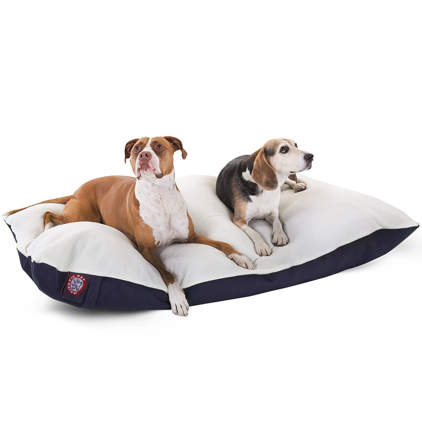 Majestic Pet Rectangle X-Large Dog Bed Washable – Removable Slipcover Pet Bed – Dog Crate Bed Super Value Pillow Dog Bed – Dog Kennel Bed for Sleeping - Dog Bed X-Large Breed 42 x 60 Inch – Blue