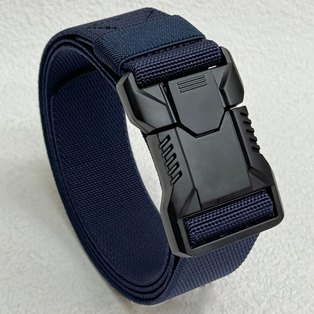 Stretch Tactical Belt for Men, Military Work Rigger Hiking 1.5" Elastic Nylon Web Ratchet Quick Release Belt(47 Inches)