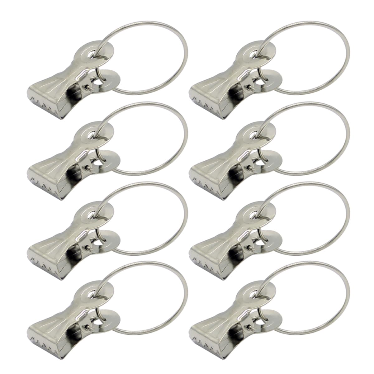 MAGICLULU 3 Sätze Gardinenclip Gardinenringe Mit Haken Clips Rostfreie Gardinenstange Vorhänge Vorhanghalter Gardinenring Mit Clip Vorhangverschluss Eisen Silver 20 Stück * 3