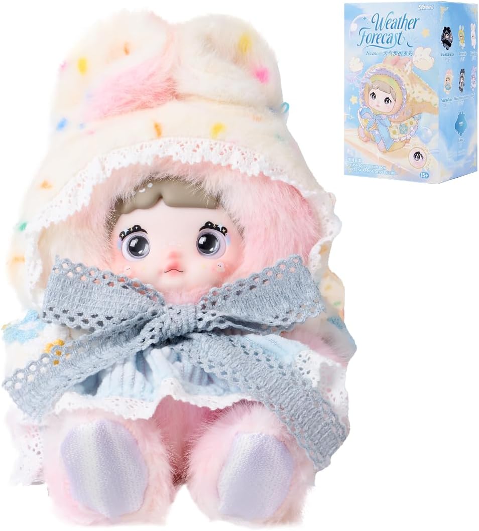 Nommi Weather Forecast Plush Blind Box Collectible Toy, Keychain Doll Figure for Birthday Gift (Single Box)