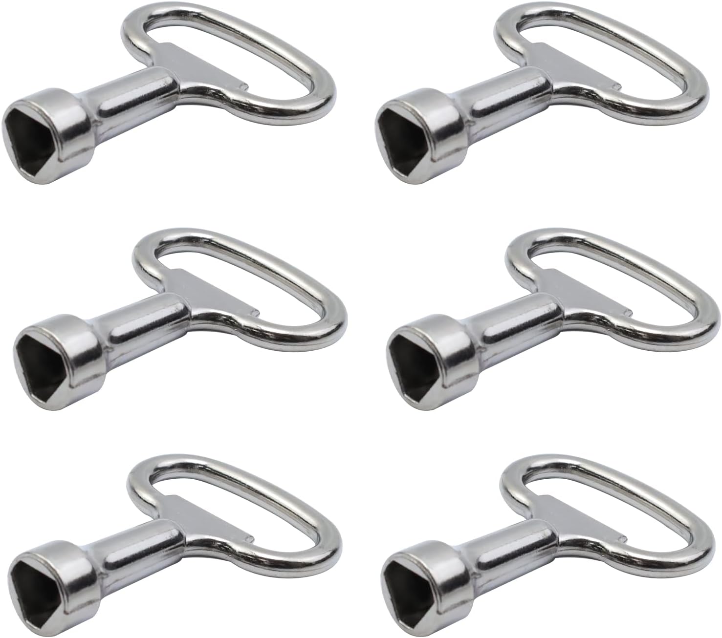 Antrader 2.0" x 1.5" Triangle Socket Spanner Key Matel Triangular Socket Universal Utility Keys for Triangle Panel Lock 6pcs (Style 1)