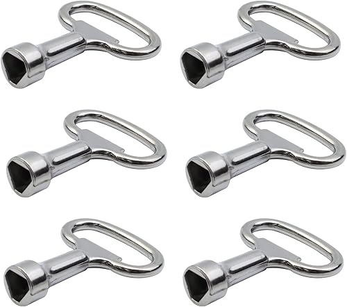 Antrader Llave triangular de 2.0 x 1.5 pulgadas, llave de enchufe triangular Matel, llaves universales para bloqueo de panel triangular, 6 piezas