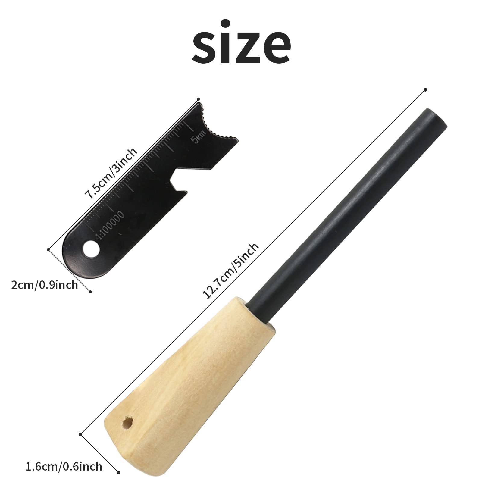 Newaner Arrancador de Fuego de Acero y Magnesio para Camping, Aire Libre y Supervivencia