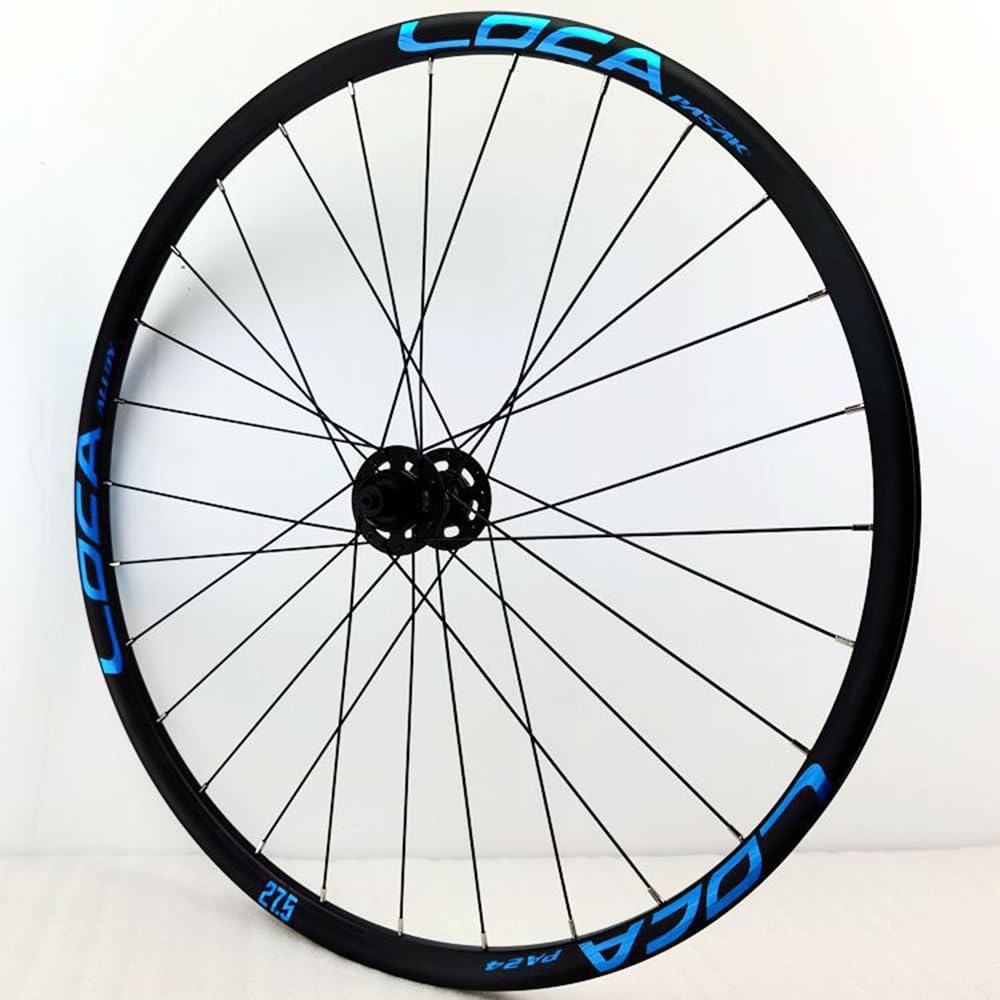 Ruote MTB Ruota Mountain Bike 26'' 27.5'' 29'' Freno Disco Center Lock ASSE Passante Mozzi con Cuscinetti Cassetta 8 9 10 11 12 velocità 28H (Color : Black-Blue, Size : 29inch)