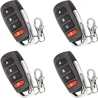 Controle remoto de porta de garagem duplicador universal, 433,92 MHz para portões e portões elétricos - chaveiro de controle remoto de clonagem (4 peças)