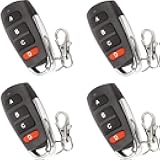 Universal Duplicator Garage Door Remote, 433.92 MHz for Gate & Electric Gates - Cloning Remote Control Keychain (4 PCS)