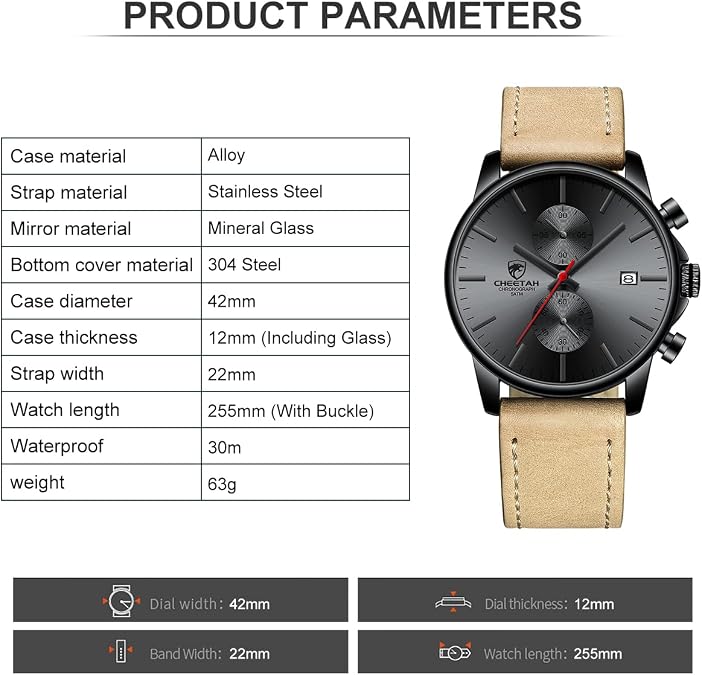 GOLDEN HOUR Mens Watch Fashion Sleek Minimalist Quartz Analog Mesh Stainless Steel Waterproof Chronograph Watches for Men with Auto Date