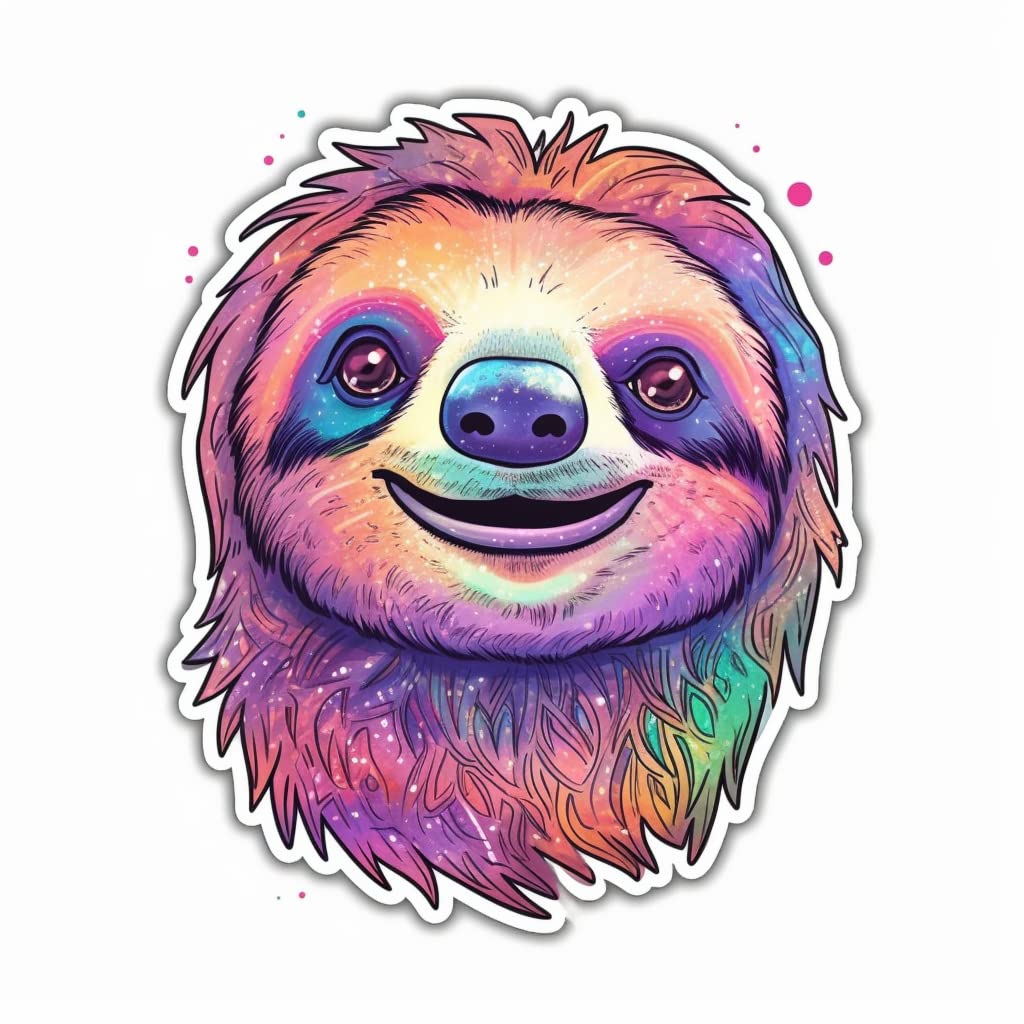 Yoonek Graphics Sloth Vinyl Decal Sticker for Car, Laptop, Tumbler, More. #005995
