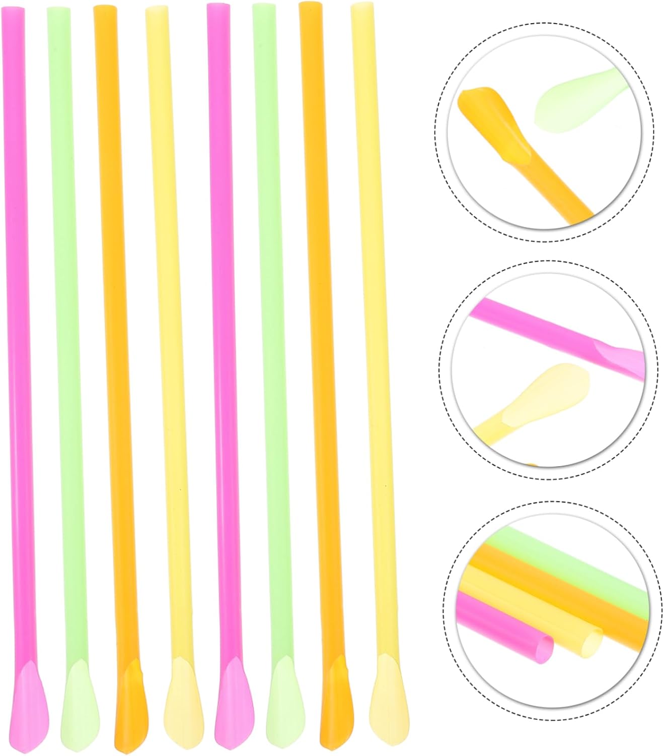 Cuchara De Paja De Acero Inoxidable, Juego De Paja De Flores, Té De La Leche, Bebida, Agitación