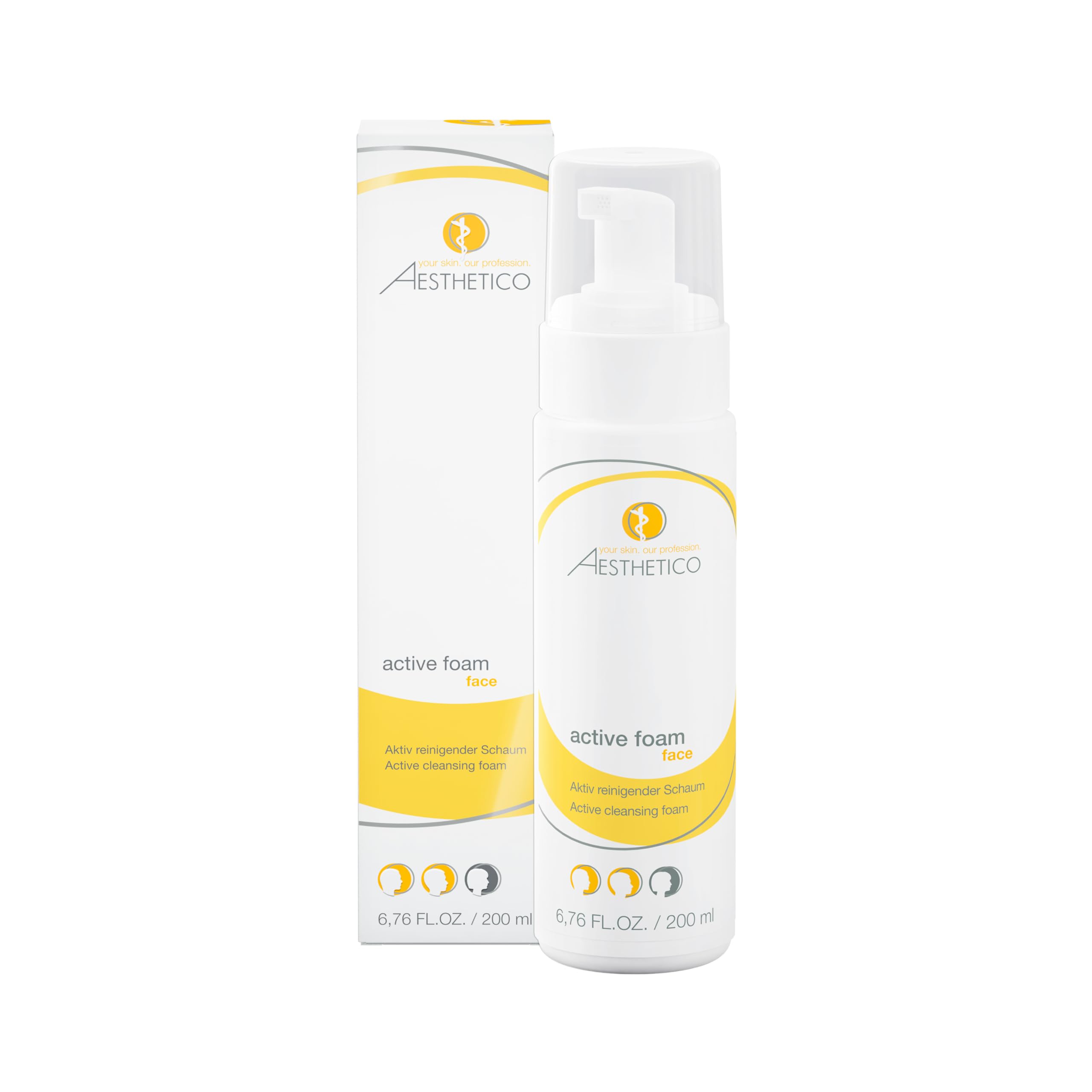 Aesthetico Active Foam Pianka Głęboko Oczyszczająca Pory z Kwasem Glikolowym i Salicylowym, 200 ml