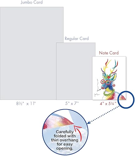 Miniatura 7 de The Best Card Company Paquete variado de 10 tarjetas de felicitación de Navidad con sobres, surtido navideño de humor para hombres y mujeres (10