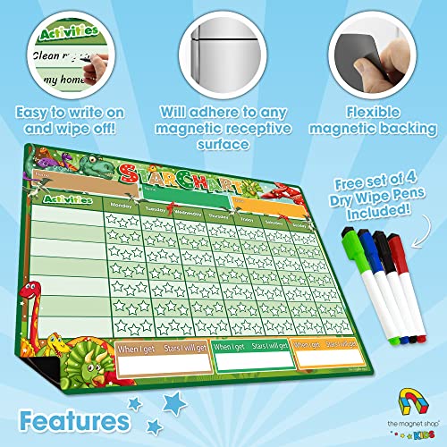 TMS Magnetic Reward Chart for Children, Star Chart for Recognising and Inspiring Good Behaviour in Toddlers, Kids - Image 2