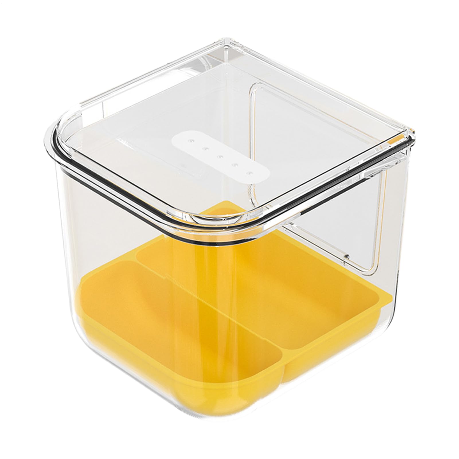 Alimentador transparente para alimento de aves que evita salpicaduras y suciedad