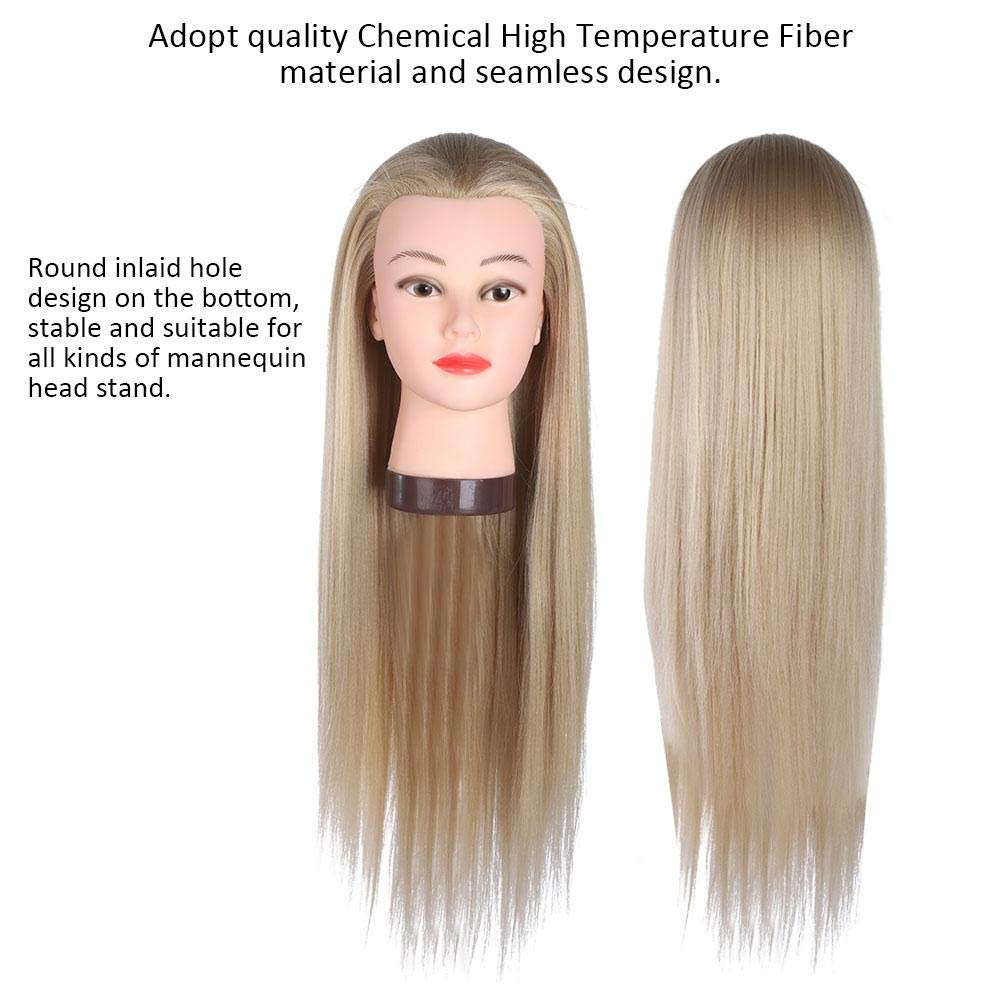 Hair Training Head,Female Mannequin Model Salon Hair Styling Head Manikin Cosmetology Doll Head With Silicone Tube For Hair Styling Braiding Tool