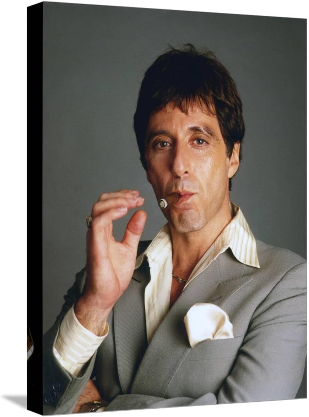 Stretched Canvas Print SCARFACE, 1983 directed by BRIAN by PALMA Al Pacino (photo), 12" x 16"