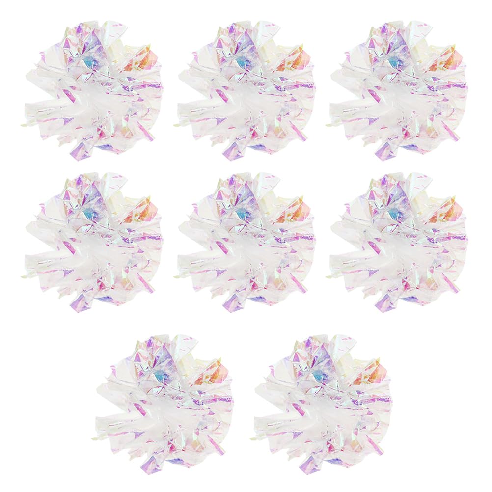 BESPORTBLE 8pcs Cat Crinkle Ball Set Lightweight Interactive Crinkle Balls Random Colors for Rolling Launching and Engaging Playtime Fun for Cats