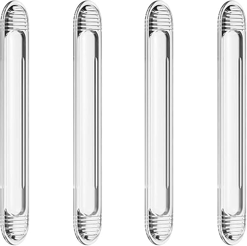 Anti-Collision Bumper Guard Protector Clear Strips, 4Pcs Anti-Collision Bumper Guard Car Door Protector Clear Strips, Adhesive Backed Silicone Rubber Wall Protector Pads