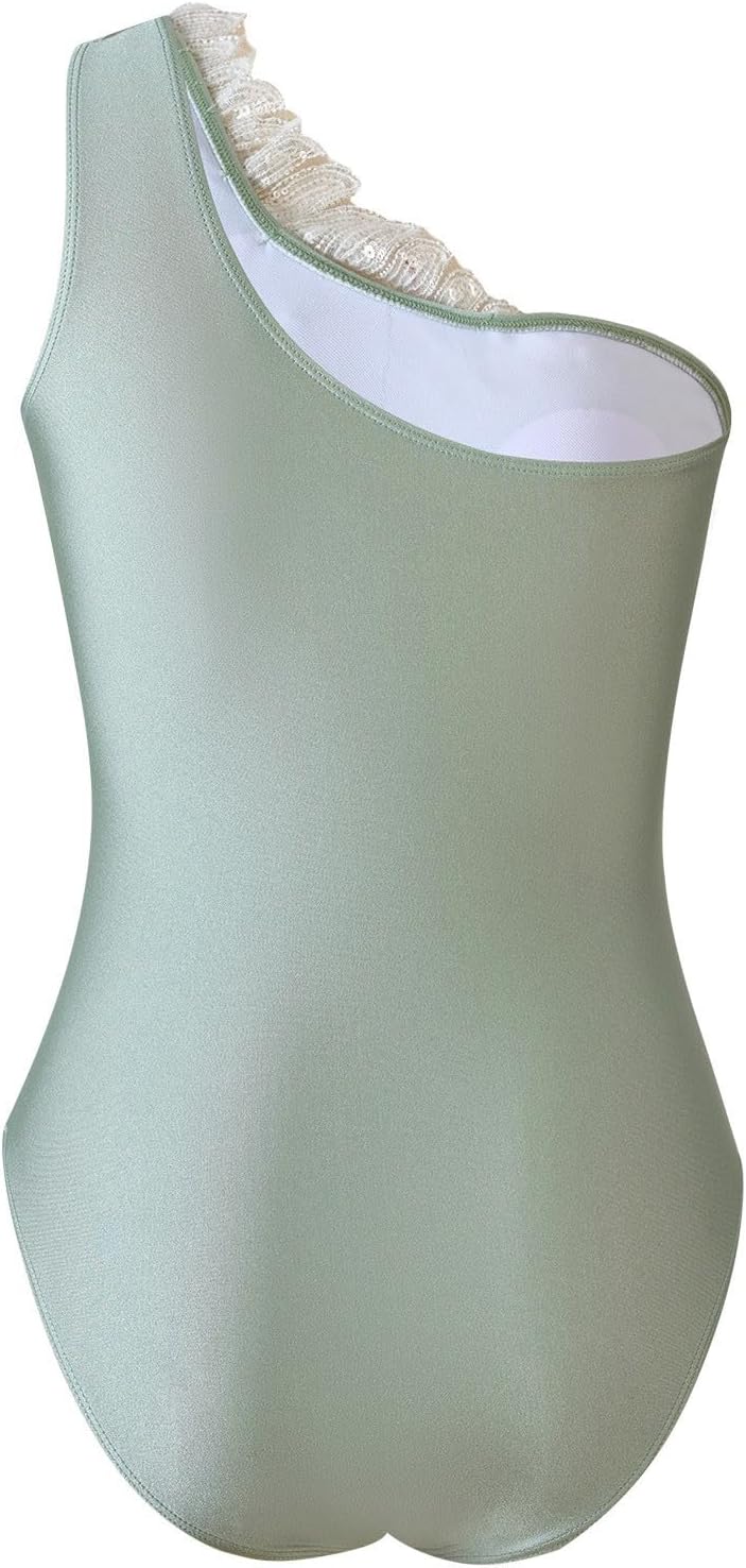 Swim Suits for Women 2026 One-Piece with Built-in Bust Pads Tummy Control Lace-Up Flowy Wrap Skirt Beach Swimsuit Set