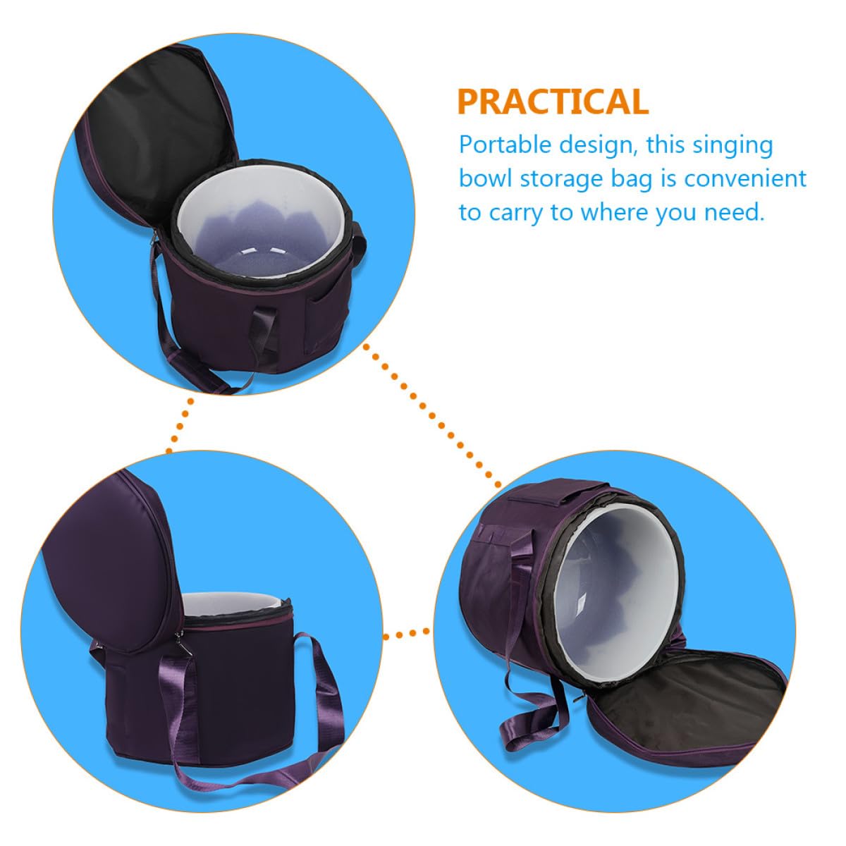 Estuche Protector para Cuencos Cantores de Cristal Púrpura