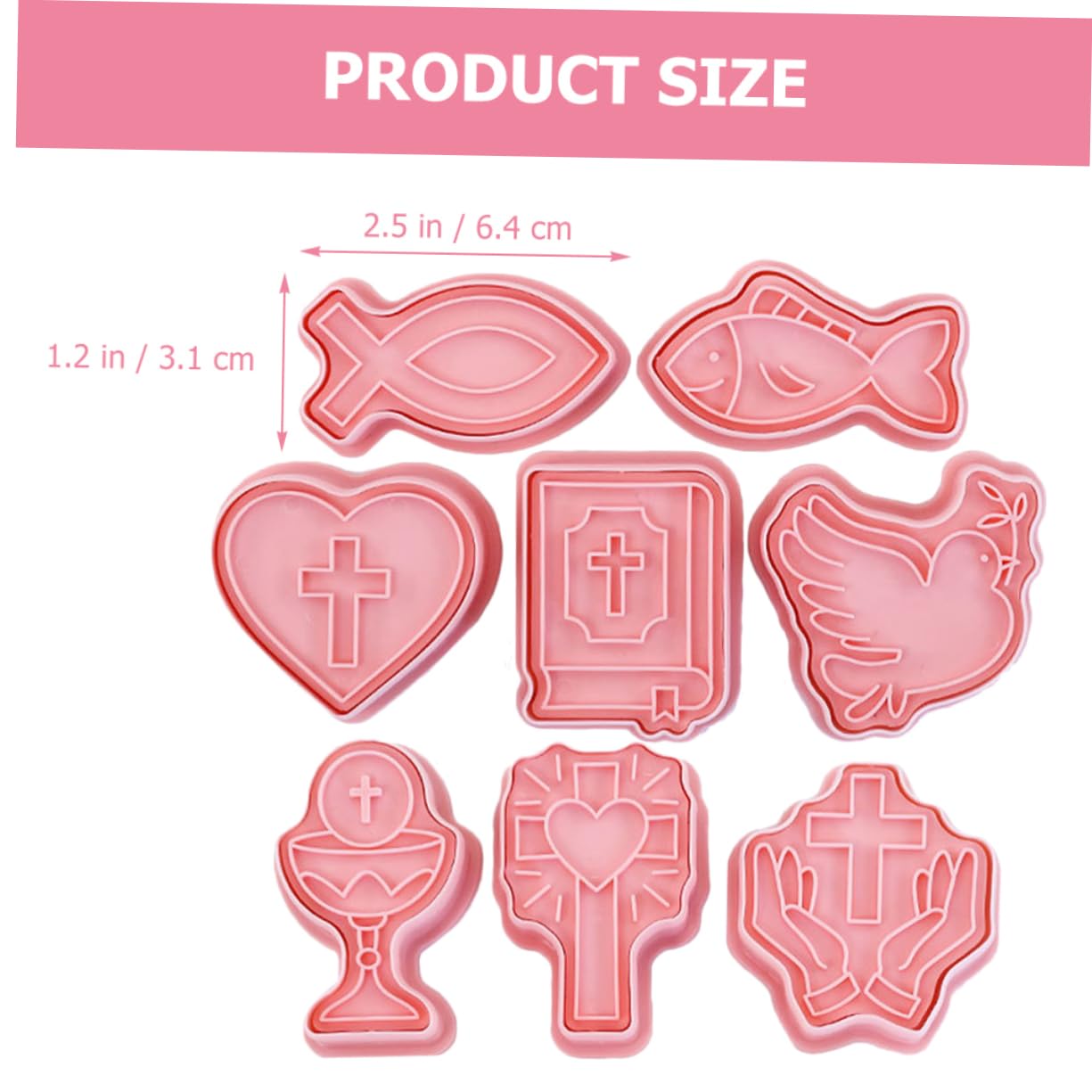 MAGICLULU 5 Ensembles Moule Biscuit Hexagonal Ustensiles De Cuisson Accessoires De Pâtisserie Pour Biscuits Outil De Cuisson De Pâques Fournitures De Pâtisserie Nourriture Pp 8 Pièces * 5