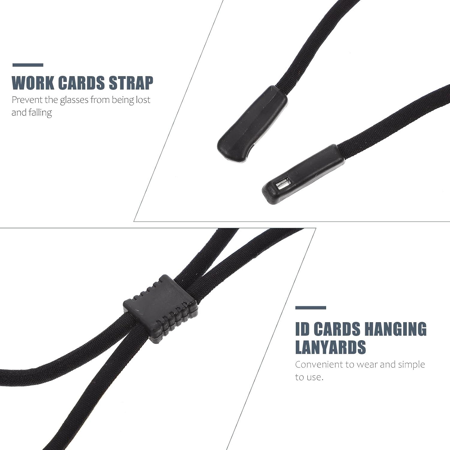5Pcs Adjustable Glasses Strap, Anti-Lost Eyeglass Chain for Sunglasses