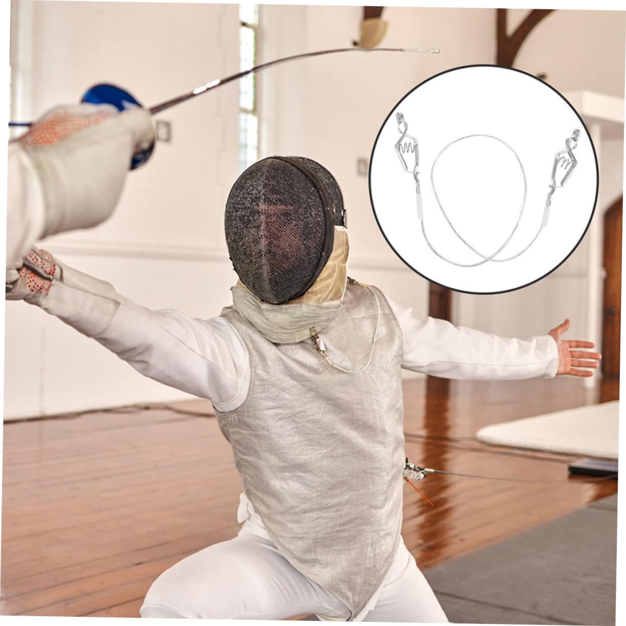 Milisten 2pcs Fencing Foil Clips Durable Head Line Connectors Lightweight Design for Fencing Equipment and Accessories for Training and Competitions