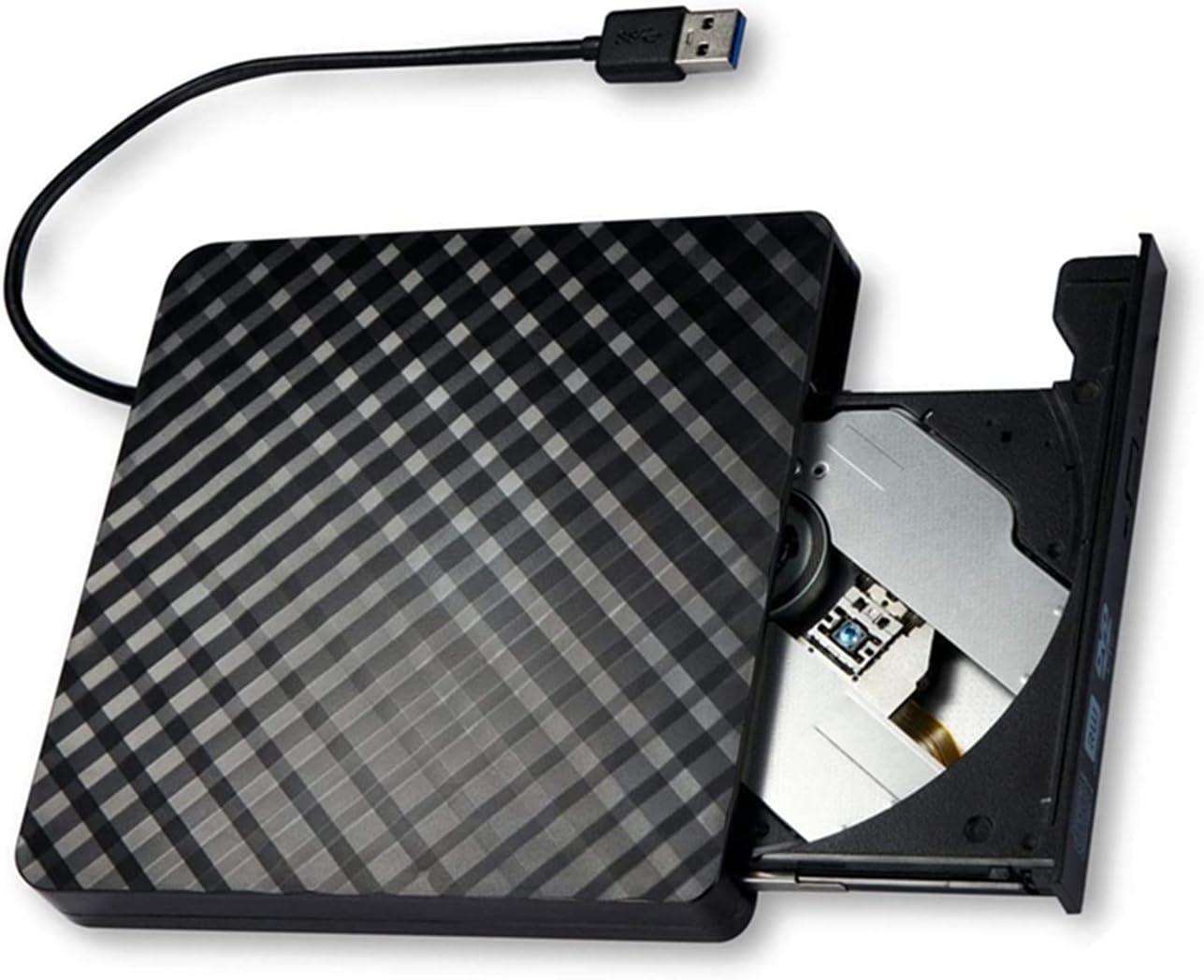 DVD Player External DVD Drive USB 3.0 Portable CD DVD /-RW Optical Drive Burner Writer Laptop Desktop(Black) Mini dv Player