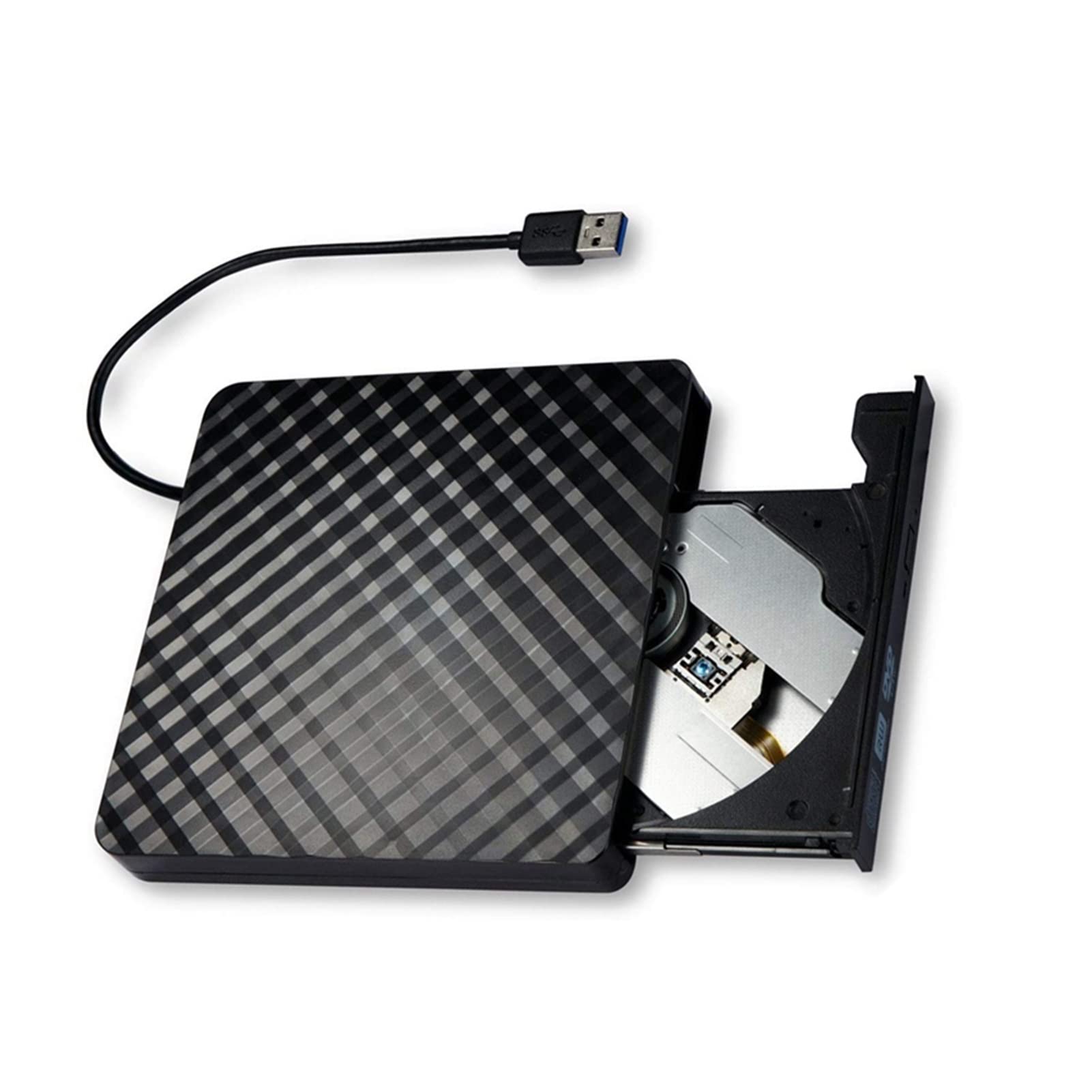 Externo DVD Conducir USB 3.0, Portátil CD / -RW Drive Optical Burner Writer Laptop Desktop (Negro) Portátil