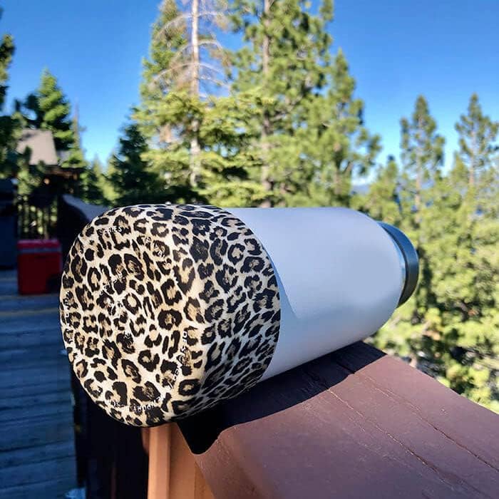REUZBL Protective Silicone Bottle Boot Sleeve for Stanley Quencher 40 oz, Stanley IceFlow 30 oz, Stanley Ice Flow 20 oz, Yeti 20 oz Tumbler and Hydro Flask 12-24 oz, Leopard