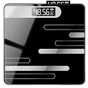 Luminex Bathroom Scale for Body Measusement, Weight up to 180kg, Display Temperature, Electronic Weight Machine, Digital Bathroom Scale with Thick Tempered Glass, Large LCD Display((Zebra_Black) gallery image