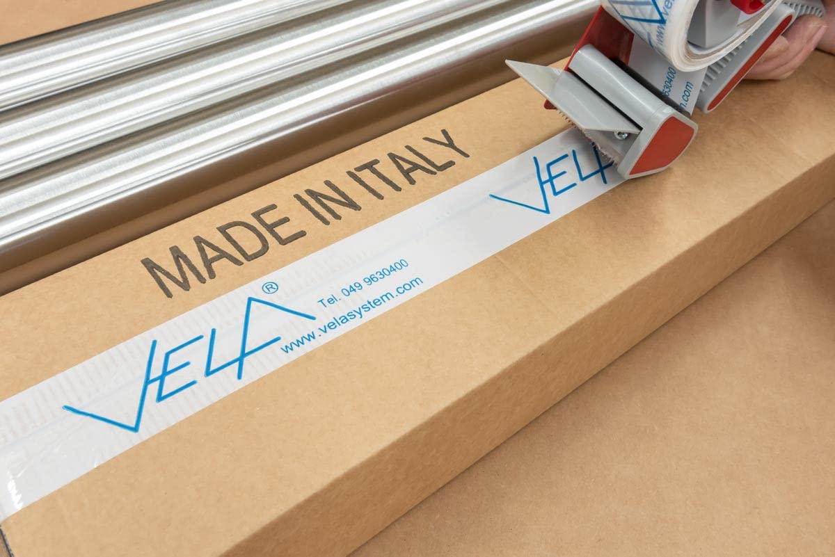 VelaSystem | Colonnine Segnapercorso Base Piatta Nere con Nastro da 3 metri |MADE IN ITALY| Anticiampo e Calpestabile (BLU)