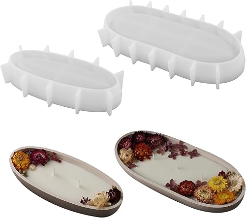 Miniatura 2 de Moldes de silicona para platos grandes para resina, moldes de resina para platos pequeños y grandes, moldes de resina transparentes de forma redonda