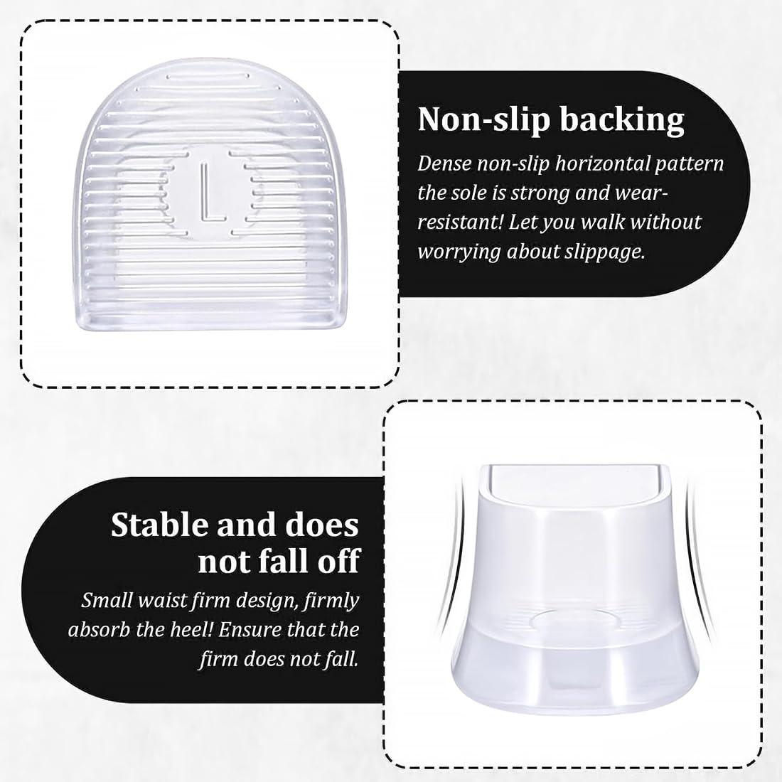 JEYORZY 5 Pares Protectores Para Tacón Alto, Fundas Transparentes Tacones, Stiletto Protectors