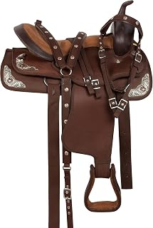 SI Brand Economic Horse Riding Saddle(Brown Color) Price In India