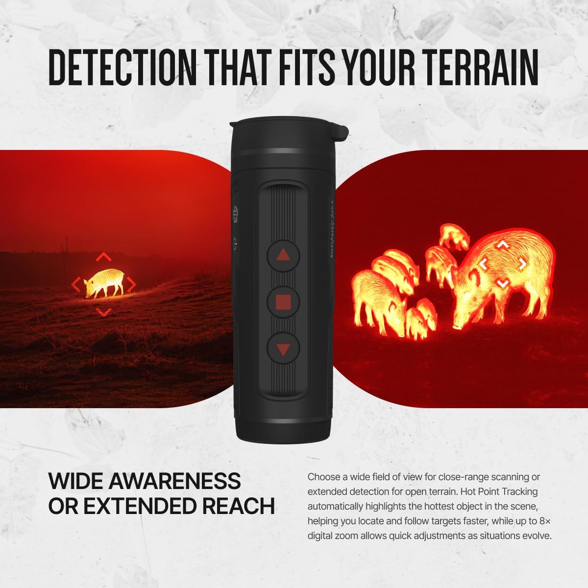 ATN BlazeSeeker 6 Compact Thermal Monocular, 6th Gen 12µm Sensor, 256×192 Resolution, ≤20mK NETD (1.7-13.6×)