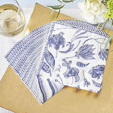 Kate Aspen Blue Willow Wedding Napkins Cover
