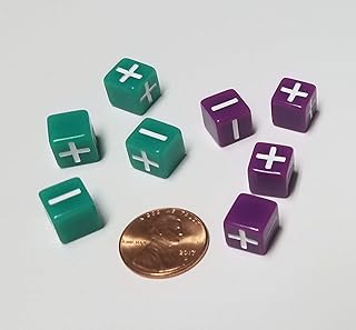 10mm Green & Purple Fate Fudge Dice / 8 Very Small Dice