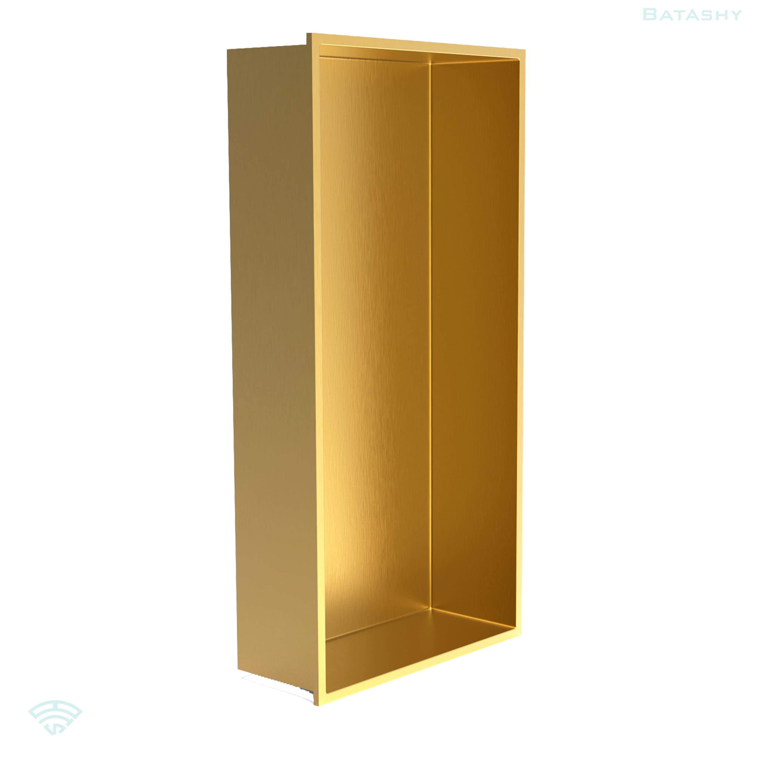 Jolitac In acciaio inox per doccia nicchia Inwall 30,5 x 61 cm, doppio piazzato, mensola portaoggetti da bagno, nicchia perfetta per shampoo e sapone