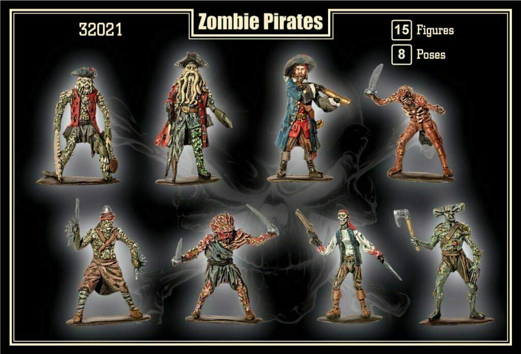 Amazon.com: Mars Figures 32021-1/32 Zombie Pirates (15 Figure/8