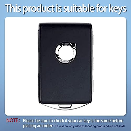 Miniatura 6 de SK CUSTOM Funda para llave inteligente de aleación de zinc negro compatible con Volvo XC60 XC90 XC40 S90 V90 sin llave accesorio remoto para