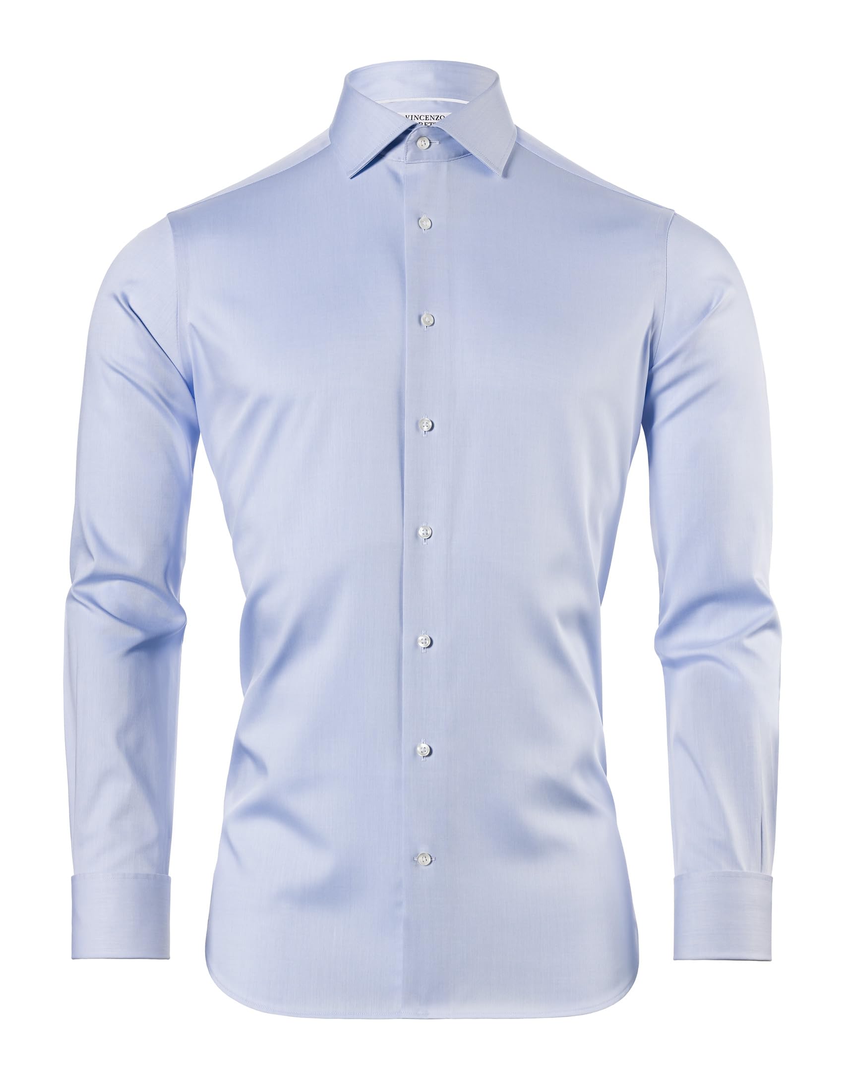 Vincenzo Boretti Herren Hemd Umschlagmanschette bügelfrei 100% Baumwolle Slim-fit Uni