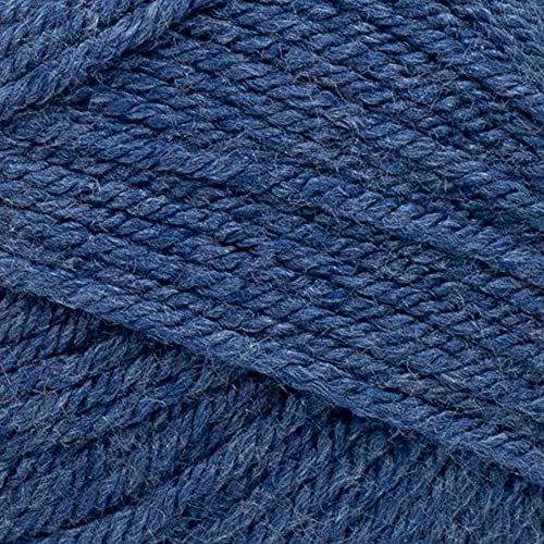 Image of Lion Brand Yarn Basic Stitch Anti-Pilling Yarn for Crocheting, Knitting, and Crafts, Deep Denim Heather, 1 Pack