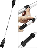 QWORK Állítható Alumínium Evező Szett Kajak és SUP Deszkához - Kombinálható 125-206 cm Hosszúságú Lapátok Vízi Sportokhoz 5