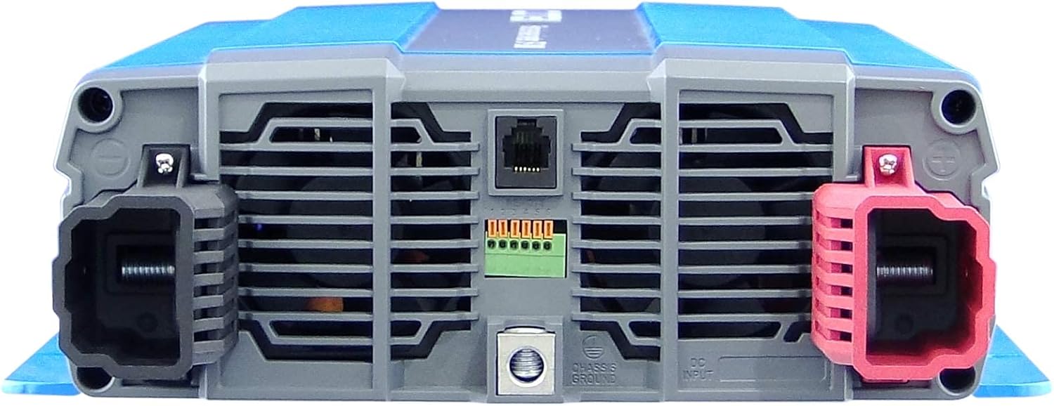 Фронт view of COTEK SP-2000-112 Inverter showing DC input terminals
