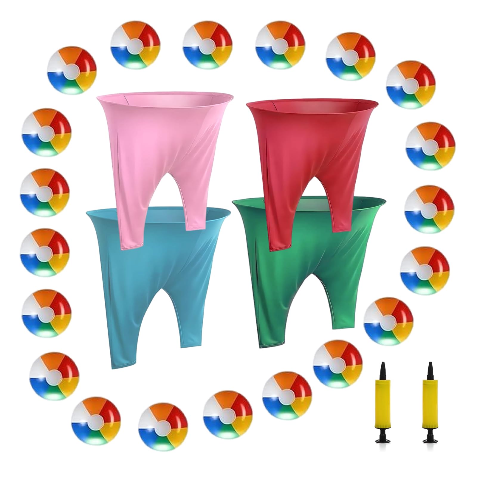 4 Pack Granny Pants Yard Game,Family Party Outdoor Granny Pants Game with 20pcs Bouncy Balls for The Family Gathering,The Family Reunion Ultimate