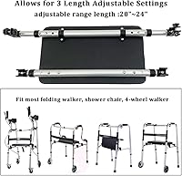 Vista 3 de Asiento plegable para asiento acoplable, capacidad máxima de peso de 250 libras, rango ajustable: 20 a 24 pulgadas (B)